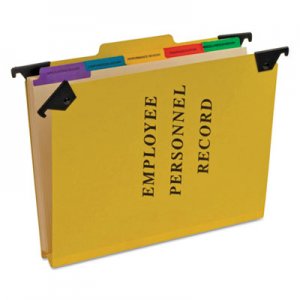 Pendaflex Hanging Style Personnel Folders, 1/3-Cut Tabs, Center Position, Letter Size, Yellow PFXSER2YEL SER-2-YEL