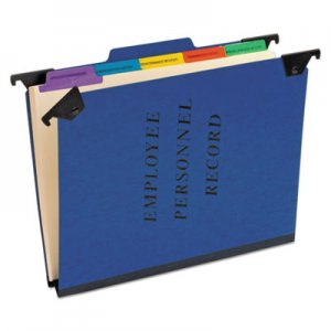 Pendaflex Hanging Style Personnel Folders, 1/3-Cut Tabs, Center Position, Letter Size, Blue PFXSER2BL SER-2-BL