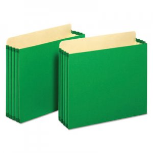 Pendaflex File Cabinet Pockets, 3.5" Expansion, Letter Size, Green, 10/Box PFXFC1524PGRE FC1524P GRE