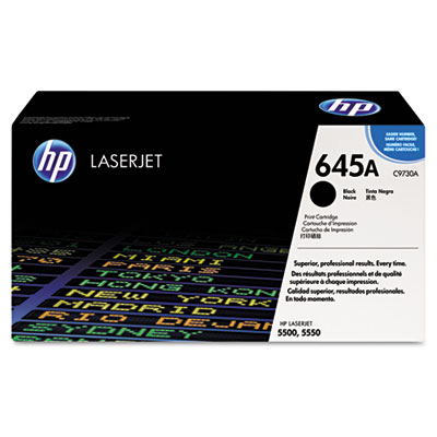 HP 645A, Black Original LaserJet Toner Cartridge C9730A HEWC9730A