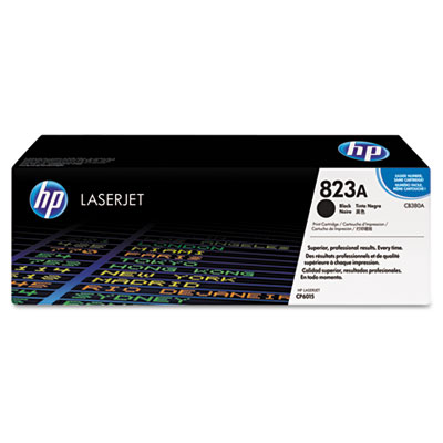 HP 823A, Black Original LaserJet Toner Cartridge CB380A HEWCB380A