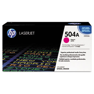 HP 504A, Magenta Original LaserJet Toner Cartridge CE253A HEWCE253A