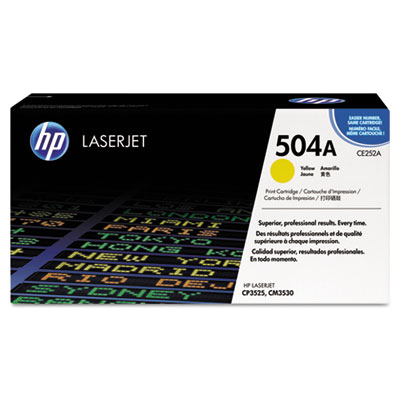 HP 504A, Yellow Original LaserJet Toner Cartridge CE252A HEWCE252A