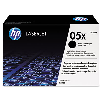 HP 05X, High Yield Black Original LaserJet Toner Cartridge CE505X HEWCE505X