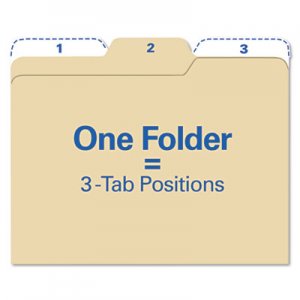 find It All Tab File Folders, 1/3-Cut Tabs, Letter Size, Manila, 80/Pack IDEFT07046 FT07046