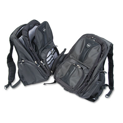 Kensington Contour Laptop Backpack, Nylon, 15 3/4 x 9 x 19 1/2, Black 62238 KMW62238 K62238A