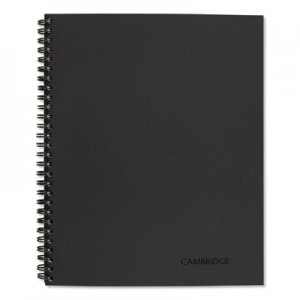 Cambridge Wirebound Guided Business Notebook, QuickNotes, Dark Gray, 11 x 8.5, 80 Sheets MEA06066 06066