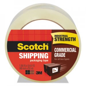 Scotch 3750 Commercial Grade Packaging Tape, 3" Core, 1.88" x 54.6 yds, Clear MMM3750 3750