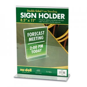 NuDell Acrylic Sign Holder, 8 1/2 x 11, Clear NUD38020 38020