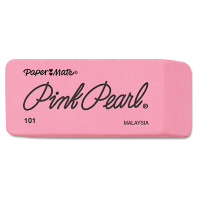 Paper Mate Pink Pearl Eraser, Large, 12/Box 70521 PAP70521