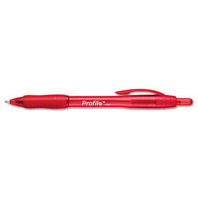 Paper Mate Profile Ballpoint Retractable Pen, Red Ink, Bold, Dozen 89467 PAP89467