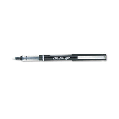 Pilot Precise V7 Roller Ball Stick Pen, Precision Point, Black Ink, .7mm, Dozen 35346 PIL35346