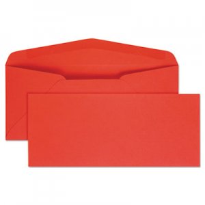 Quality Park Colored Envelope, #10, Commercial Flap, Gummed Closure, 4.13 x 9.5, Red, 25/Pack QUA11134