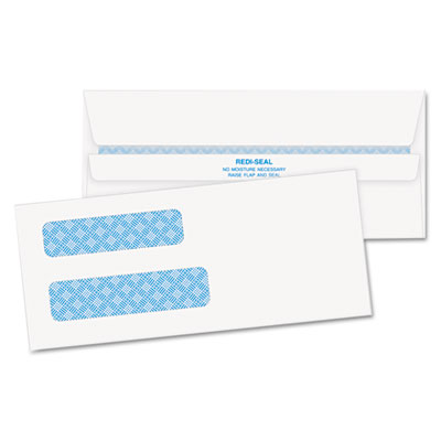 Quality Park Double Window Tinted Redi-Seal Check Envelope, #8, White, 500/Box 24539 QUA24539