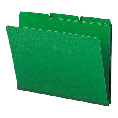 Smead Recycled Folders, One Inch Expansion, 1/3 Top Tab, Letter, Green, 25/Box 21546 SMD21546
