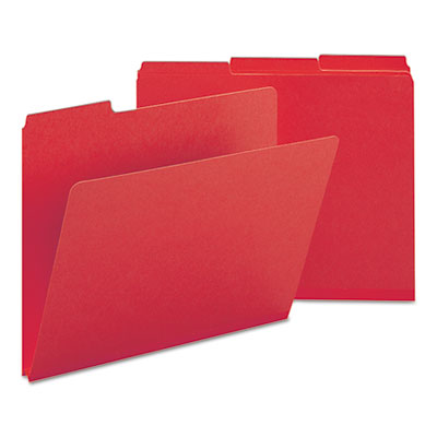 Smead Recycled Folders, One Inch Expansion, 1/3 Top Tab, Letter, Bright Red, 25/Box 21538 SMD21538