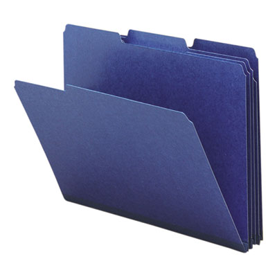 Smead Recycled Folders, One Inch Expansion, 1/3 Top Tab, Letter, Dark Blue, 25/Box 21541 SMD21541