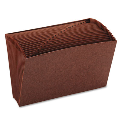 Smead A-Z Open Accordion Expanding File, 21 Pockets, Legal, Leather-Like Redrope 70430 SMD70430