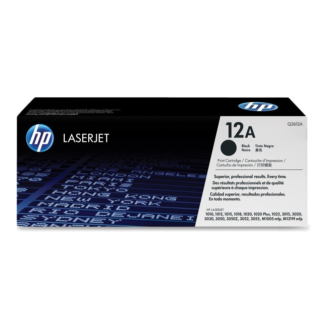 HP (Q26) Black Original LaserJet Toner Cartridge Q2612A 12A