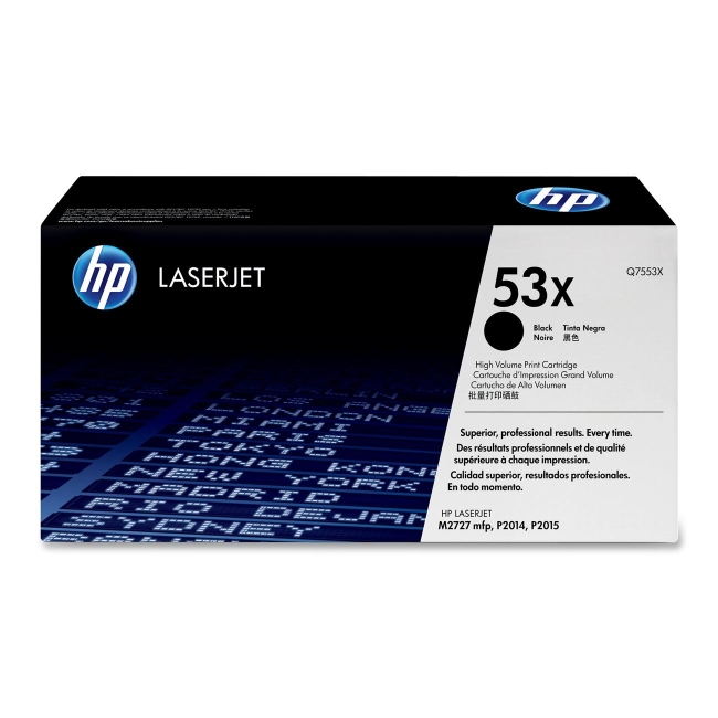 HP (Q75) High Yield Black Original LaserJet Toner Cartridge Q7553X 53X