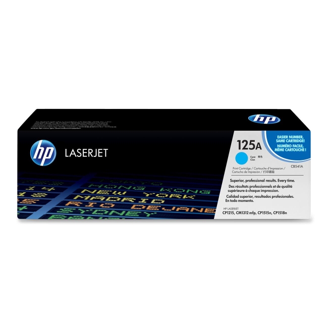 HP Cyan Original LaserJet Toner Cartridge CB541A 125A