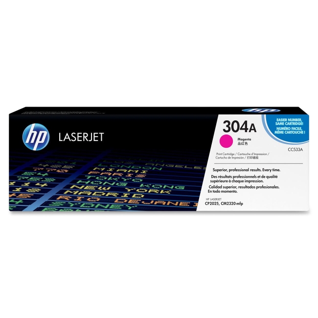 HP Magenta Original LaserJet Toner Cartridge CC533A 304A