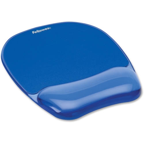 Fellowes Gel Mousepad/Wrist Rest - Crystals, Blue 91141