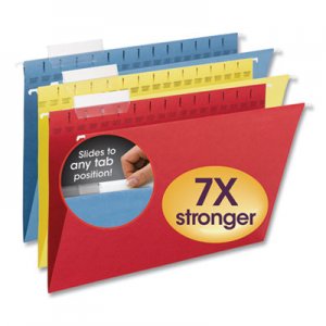 Smead TUFF Hanging Folders with Easy Slide Tab, Legal Size, 1/3-Cut Tab, Assorted, 15/Box SMD64140 64140