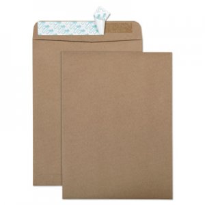 Quality Park 100% Recycled Brown Kraft Redi-Strip Envelope, #10 1/2, Cheese Blade Flap, Redi-Strip Closure, 9 x