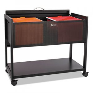 Safco Locking Top Mobile Tub File, One-Shelf, 33.25w x 17d x 27h, Black SAF5353BL 5353BL