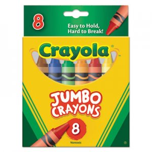 Crayola So Big Crayons, Large Size, 5 x 9/16, 8 Assorted Color Box CYO520389 520389