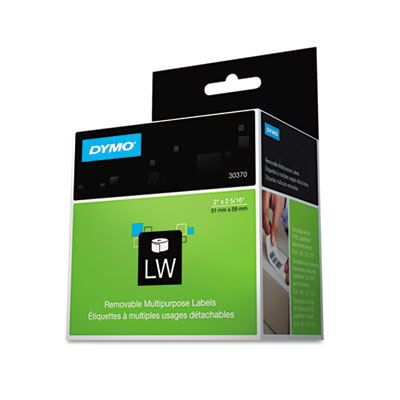 DYMO Multipurpose Labels, 2 x 2 5/16, White, 250/Box 30370 DYM30370