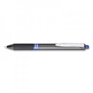 Pentel Oh! Gel Retractable Gel Pen, Medium 0.7mm, Blue Ink, Black Barrel, Dozen PENK497C K497C