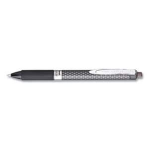Pentel Oh! Gel Retractable Gel Pen, Medium 0.7mm, Black Ink/Barrel, Dozen PENK497A K497A
