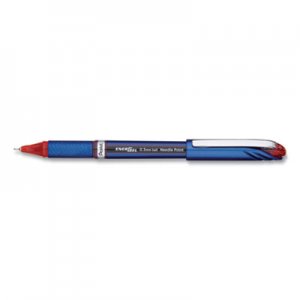 Pentel EnerGel NV Stick Gel Pen, 0.5 mm Needle Tip, Red Ink/Barrel, Dozen PENBLN25B BLN25B