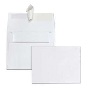 Quality Park Greeting Card/Invitation Envelope, A-2, Square Flap, Redi-Strip Closure, 4.38 x 5.75, White, 100