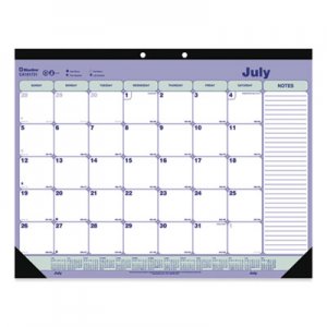 Blueline Academic Desk Pad Calendar, 21.25 x 16, White/Blue/Green, 2021-2022 REDCA181731 CA181731