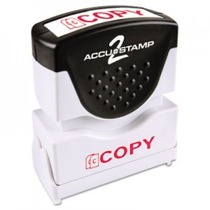 ACCUSTAMP2 Pre-Inked Shutter Stamp with Microban, Red, COPY, 1 5/8 x 1/2 COS035594 035594