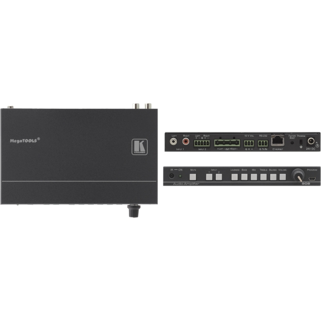 Kramer Stereo Audio Amplifier & Switcher (40 Watts per Channel) 908
