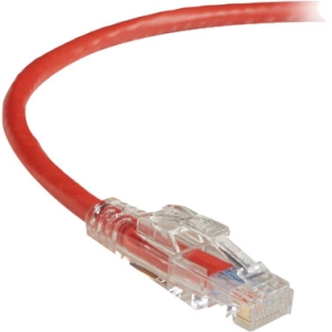 Black Box GigaTrue 3 CAT6 550-MHz Lockable Patch Cable (UTP), Red, 20-ft. (6.0-m) C6PC70-RD-20