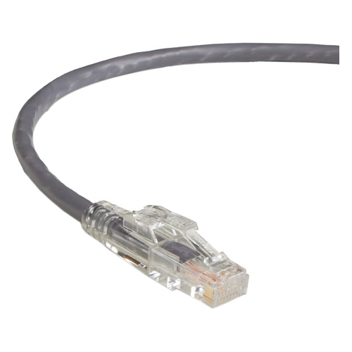 Black Box GigaTrue 3 CAT6 550-MHz Lockable Patch Cable (UTP), Gray, 4-ft. (1.2-m) C6PC70-GY-04
