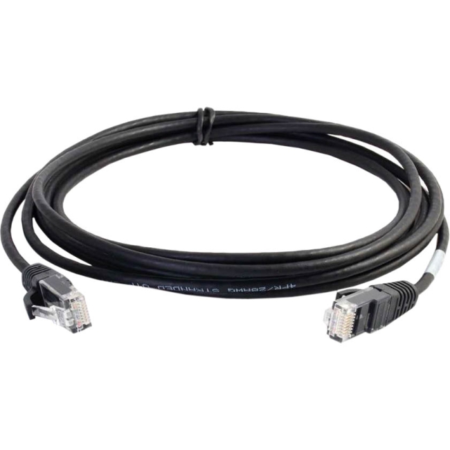 C2G 1.5ft Cat6 Snagless Unshielded (UTP) Slim Network Patch Cable - Black 01099