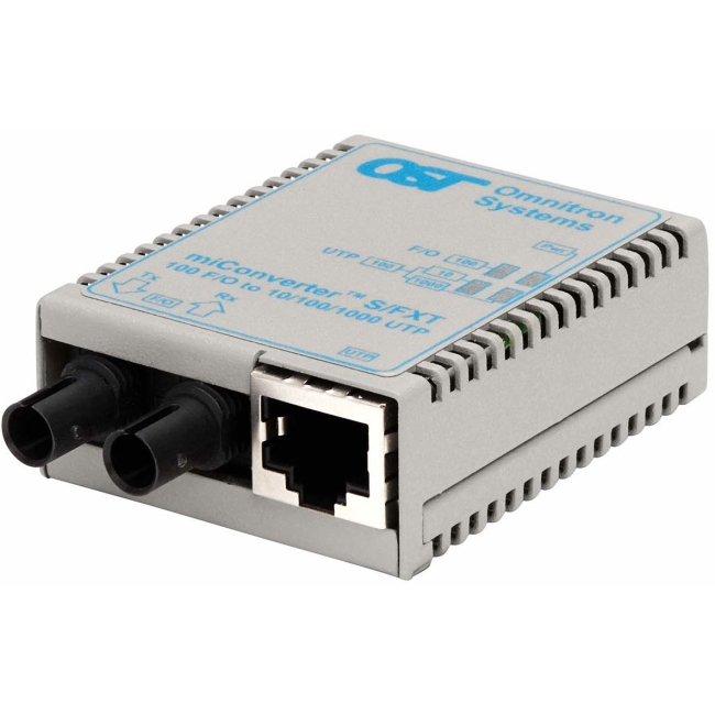 Omnitron miConverter S/FXT ST Multimode 5km USB/US AC Powered 1600-0-1 1600-0-x