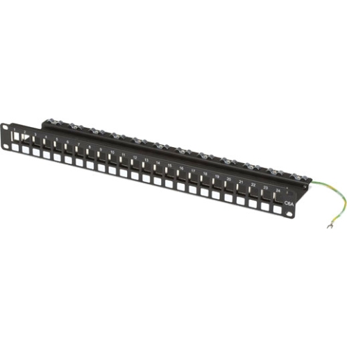 Black Box CAT6a Blank Patch Panel, 24-Port, 19", 1.75"H, 1U JPMT700A