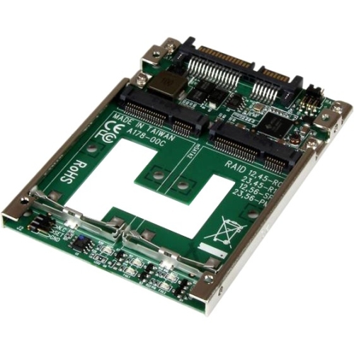 StarTech.com Dual mSATA SSD to 2.5" SATA RAID Adapter Converter 25SAT22MSAT