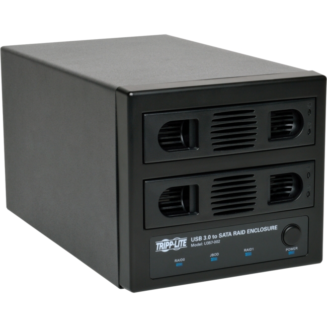 Tripp Lite USB 3.0 Dual Bay External RAID Enclosure for 2.5" and 3.5" SATA Drives U357-002