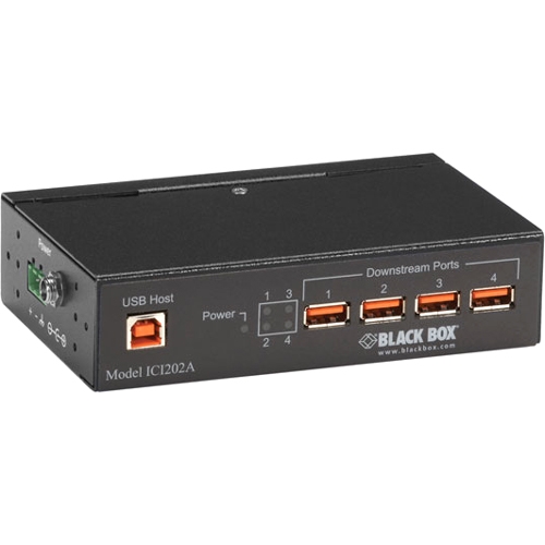 Black Box Industrial-Grade USB Hub, 4-Port with Isolation ICI202A