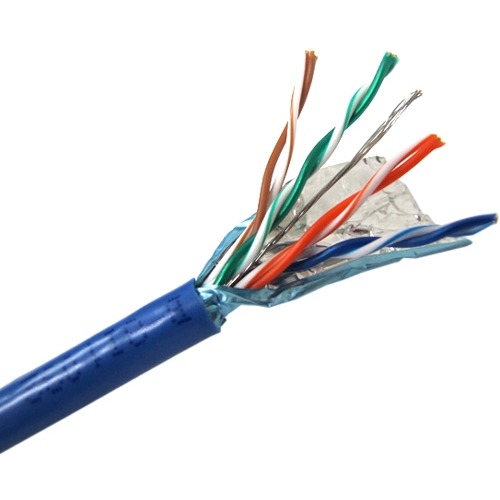 Weltron Cat 5e STP 350 MHz Solid Shielded CMR Cable - 1000 Feet T2404L5ESH-PL