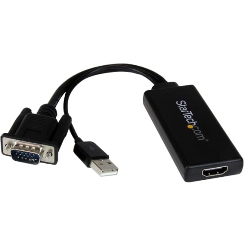 StarTech.com VGA to HDMI Adapter with USB Power & Audio VGA2HDU