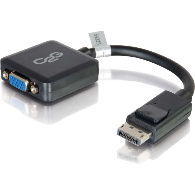 C2G 8in DisplayPort Male to VGA Female Adapter Converter - Black 54323